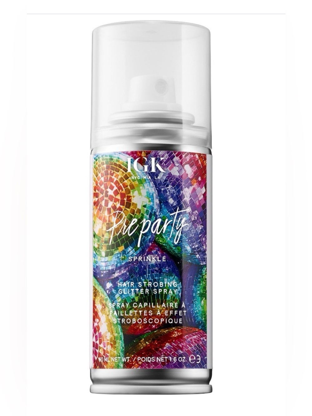 IGK Preparty Hair Strobing and Sprinkle Glitter Hair Spray - Rainbow - NEW